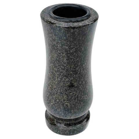 Grave vase Taille-small made of granite – compact-cylindrical, various colors