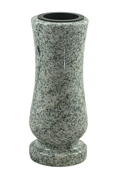 Grabvase Taille-medium aus Granit – schlank-zylindrisch, verschiedene Farben