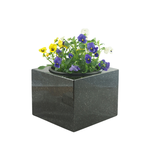 Granit-Grabschale Karree 30 cm – poliert & würdevoll