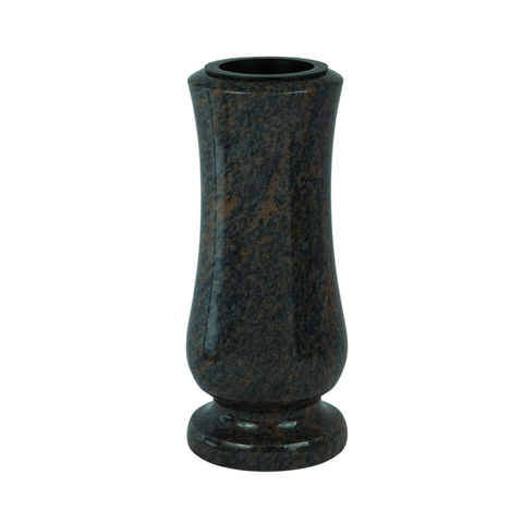 Grave vase Taille-medium made of granite – slim-cylindrical, various colors