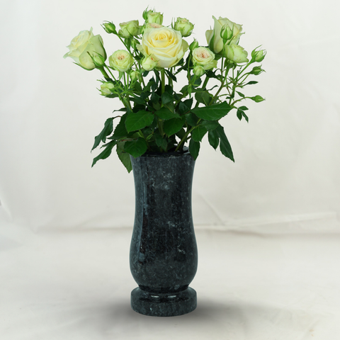 Grave vase Taille-medium made of granite – slim-cylindrical, various colors