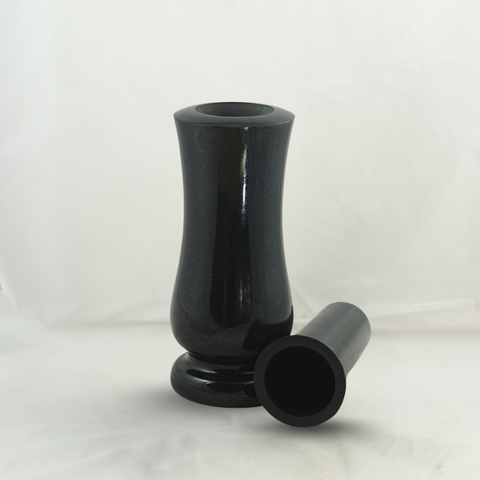 Grabvase Taille-medium aus Granit – schlank-zylindrisch, verschiedene Farben