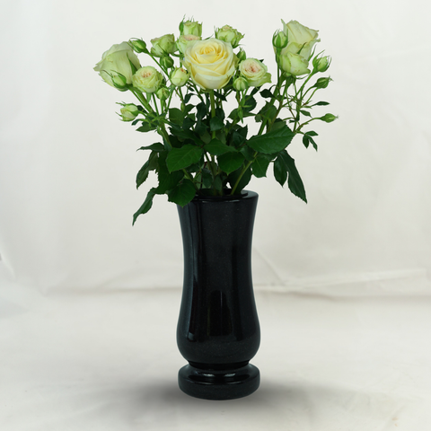 Grave vase Taille-medium made of granite – slim-cylindrical, various colors