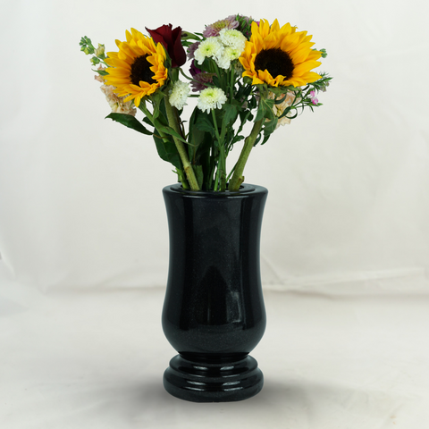 Grave vase Taille-exclusive made of granite – large-cylindrical, various colors