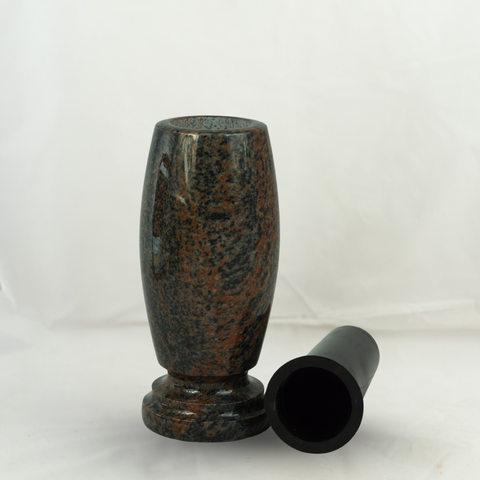 Grave vase Classico medium made of granite – classic cylindrical, various colors