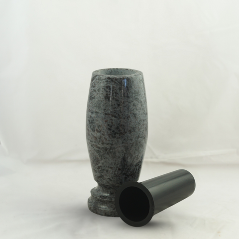 Grabvase Classico medium aus Granit – klassisch zylindrisch, verschiedene Farben