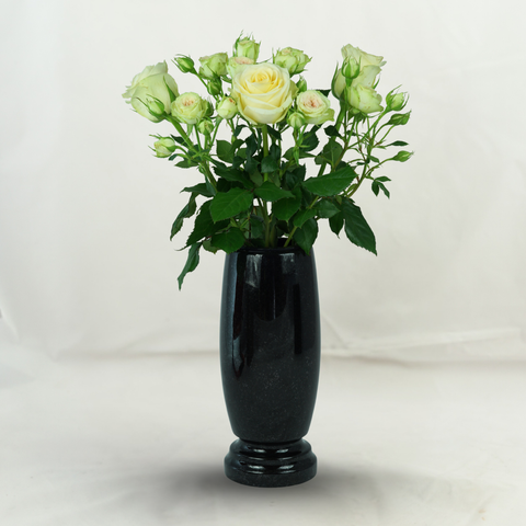 Grave vase Classico medium made of granite – classic cylindrical, various colors