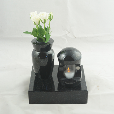 Set "petit" Granit Schwedisch Black mit Sockel