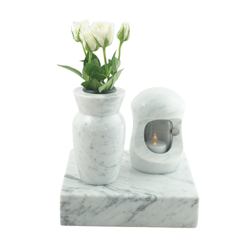 Set "petit" Carrara Marmor mit Sockel