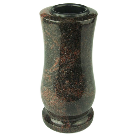 Grave vase Taille-medium made of granite – slim-cylindrical, various colors