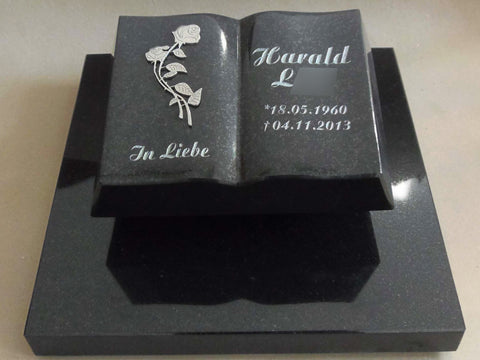Gravestone "open book -small- on gravestone"