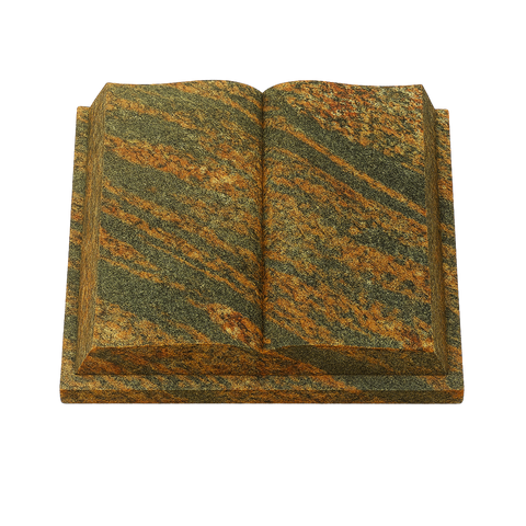 Reclining stone "open book with cover"