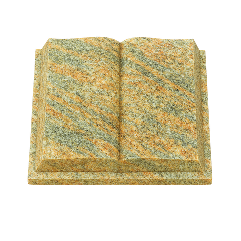Reclining stone "open book with cover"