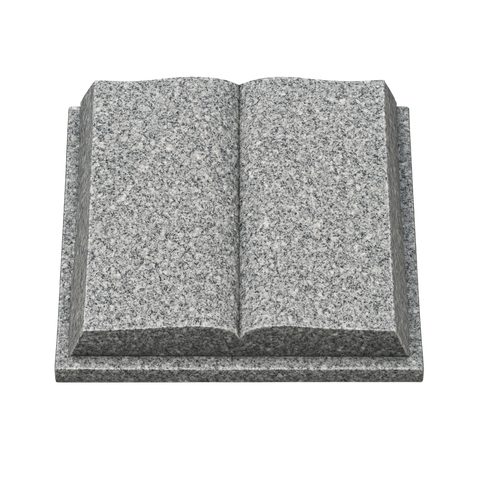 Reclining stone "open book with cover"