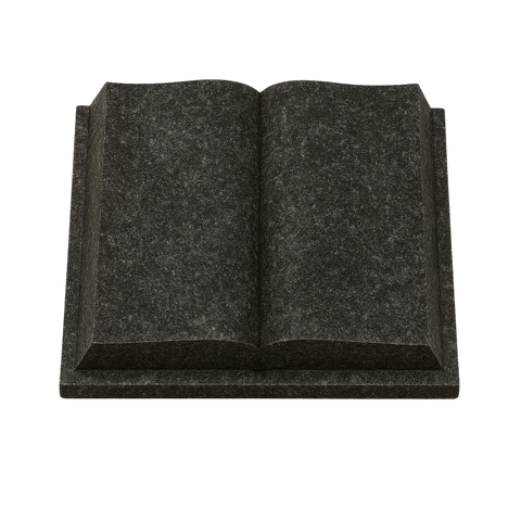 Reclining stone "open book with cover"