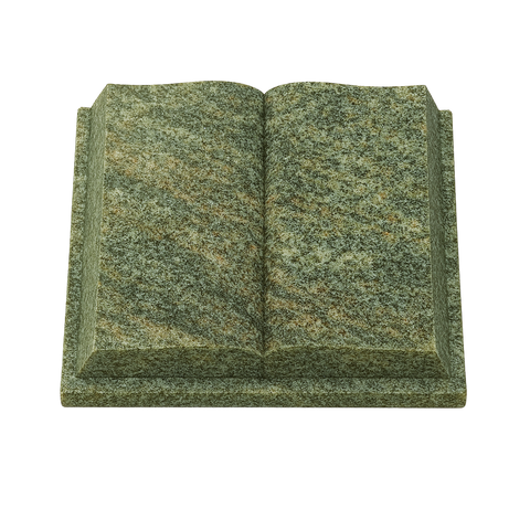 Reclining stone "open book with cover"