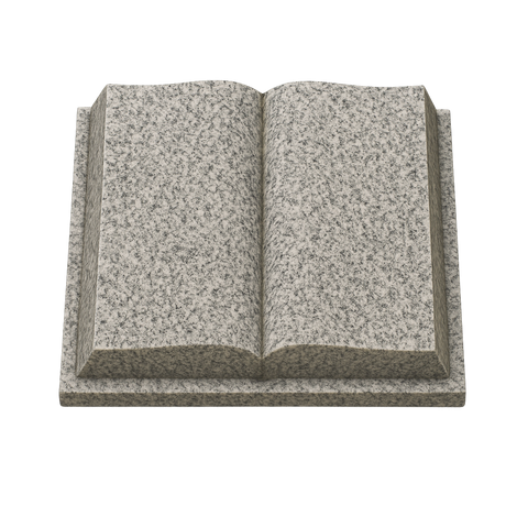 Reclining stone "open book with cover"