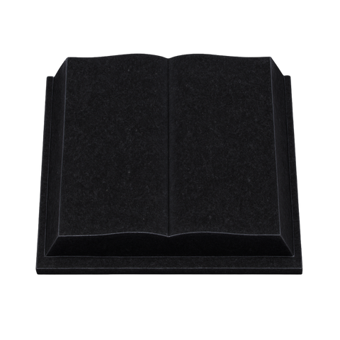 Reclining stone "open book with cover"