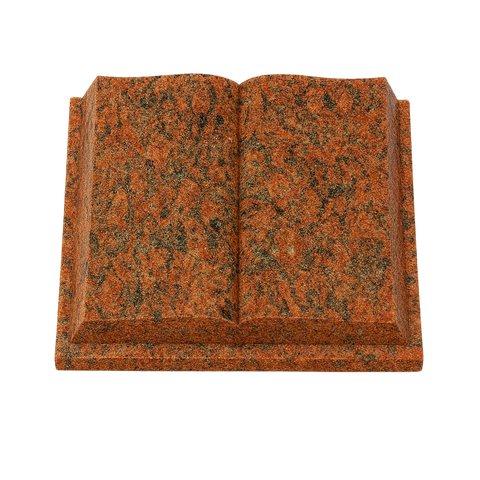 Reclining stone "open book with cover"