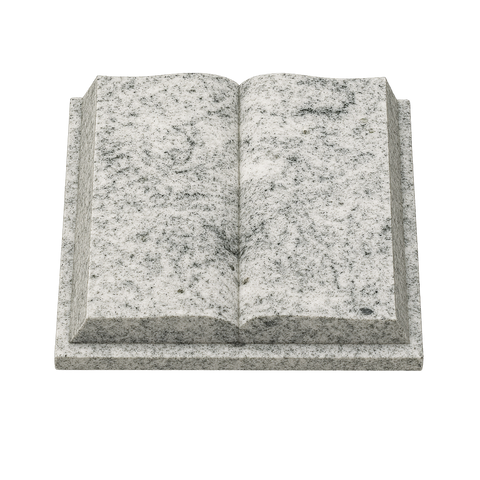 Reclining stone "open book with cover"