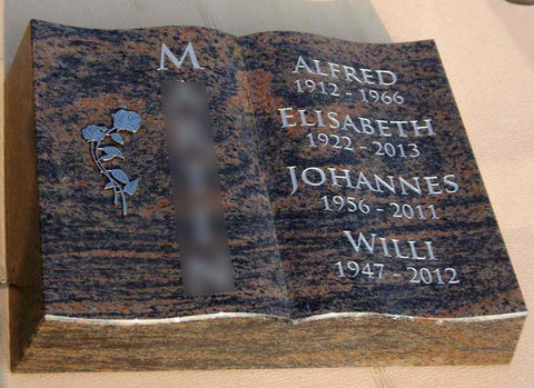 Reclining stone "open book"