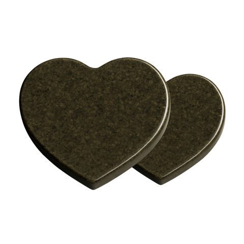 Double heart made of granite various types of granite