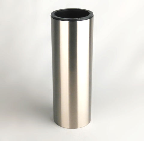 Grabvase Tube aus Edelstahl mit Granitsockel – zylindrisch, verschiedene Farben