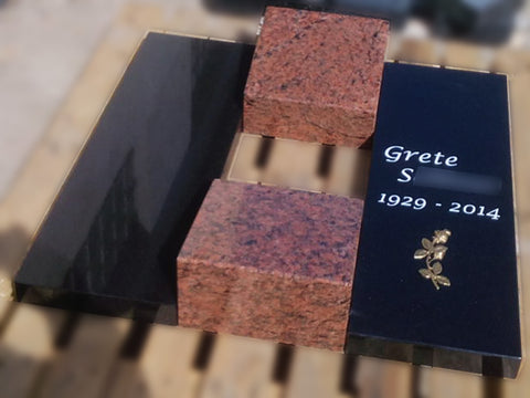 Urnengrabmal Mitte aus Granit – verschiedene Größen & Farben