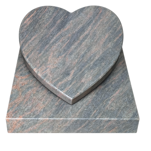 Heart on a granite base plate, various types of granite