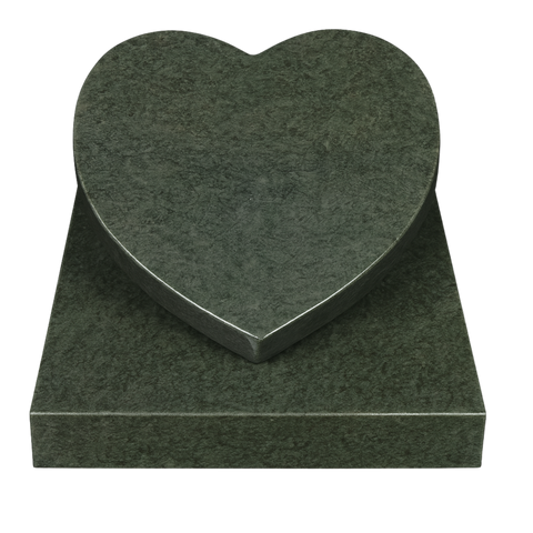 Herz auf Sockelplatte aus Granit verschiedene Granitsorten