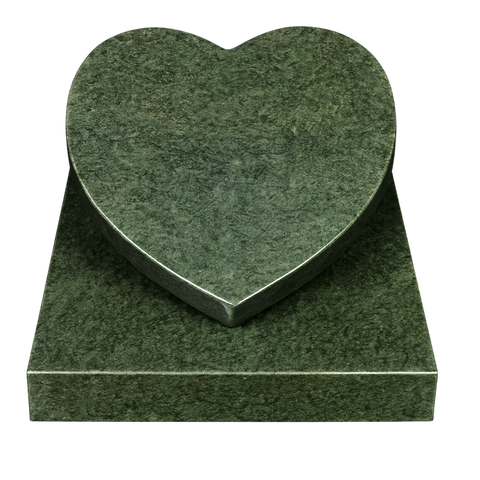 Heart on a granite base plate, various types of granite