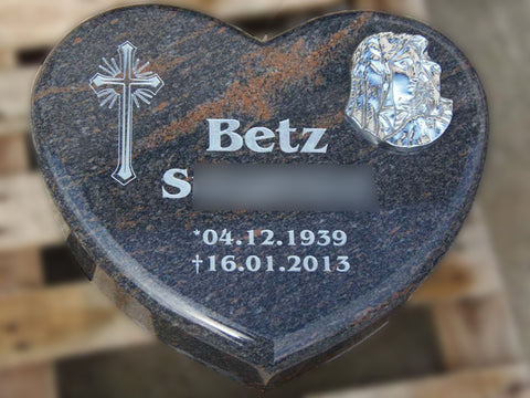 Heart plate made of granite various types of granite
