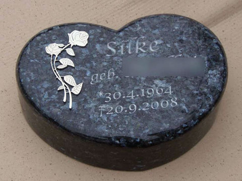 Heart plate made of granite various types of granite