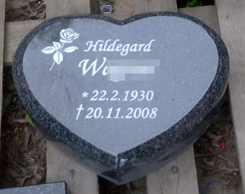 Heart plate made of granite various types of granite