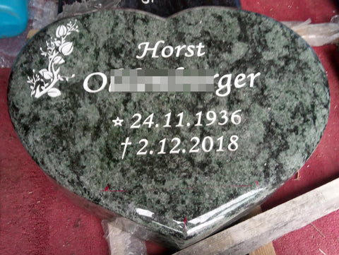 Heart plate made of granite various types of granite