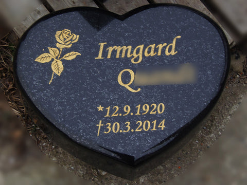 Heart plate made of granite various types of granite