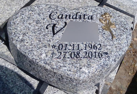 Heart plate made of granite various types of granite