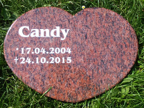 Heart plate made of granite various types of granite