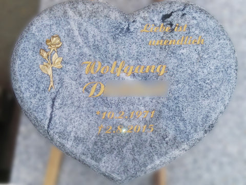 Heart plate made of granite various types of granite