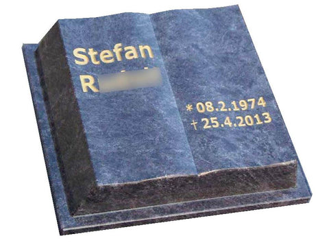 Liegestein "offenes Buch mit Einband"