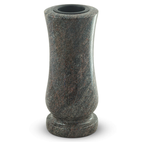 Grabvase Taille-medium aus Granit – schlank-zylindrisch, verschiedene Farben