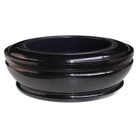 Granite grave bowl Exclusiv-grande 50 cm – granite selection white-beige-grey-brownish, reddish-grey, blue-grey-black-reddish-brown, black, polished &amp; dignified