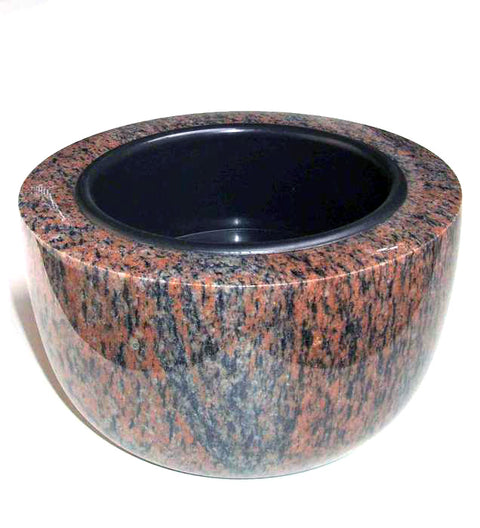 Grabschale Modern Grande aus Granit – 33cm Ø außen, 22 cm Ø innen, 15 cm hoch, poliert & würdevoll