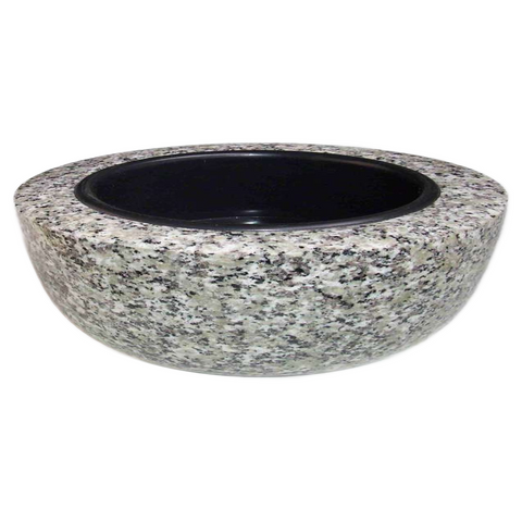 Granite grave bowl Modern-grande 50 cm – granite selection white-beige-grey-brownish, reddish-grey, blue-grey-black-reddish-brown, black, polished &amp; dignified
