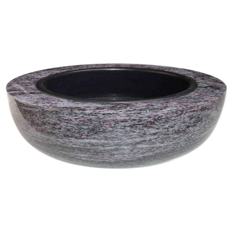 Granite grave bowl Modern-grande 50 cm – granite selection white-beige-grey-brownish, reddish-grey, blue-grey-black-reddish-brown, black, polished &amp; dignified