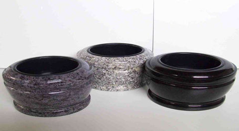 Granit-Grabschale Exclusiv-grande 50 cm – Granit-Auswahl weiß-beige-grau-bräunlich, rötlich-grau, blaugrau-schwarz-rotbraun, schwarz, poliert & würdevoll
