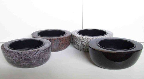 Granit-Grabschale Modern-grande 50 cm – Granit-Auswahl weiß-beige-grau-bräunlich, rötlich-grau, blaugrau-schwarz-rotbraun, schwarz, poliert & würdevoll