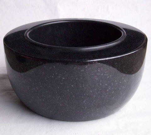 Granit-Grabschale Modern-grande 33 cm – Granit-Auswahl weiß-beige-grau-bräunlich, rötlich-grau, blaugrau-schwarz-rotbraun, schwarz, poliert & würdevoll