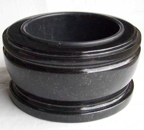 Granit-Grabschale Exclusiv-grande 33 cm – Granit-Auswahl rötlich-grau, blaugrau-schwarz-rotbraun, schwarz, poliert & würdevoll