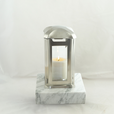 Grablampe Venezia aus Edelstahl mit Granitsockel - 13 Farben